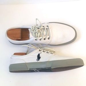 Ralph Lauren Polo White Faxon Low Shoes 12 D